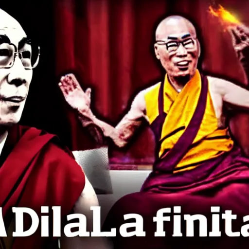 Image similar to Dalai Lama mortal kombat fatality, brutality, mk11, kombat league, twitch, tournament play, 4K 60 fps