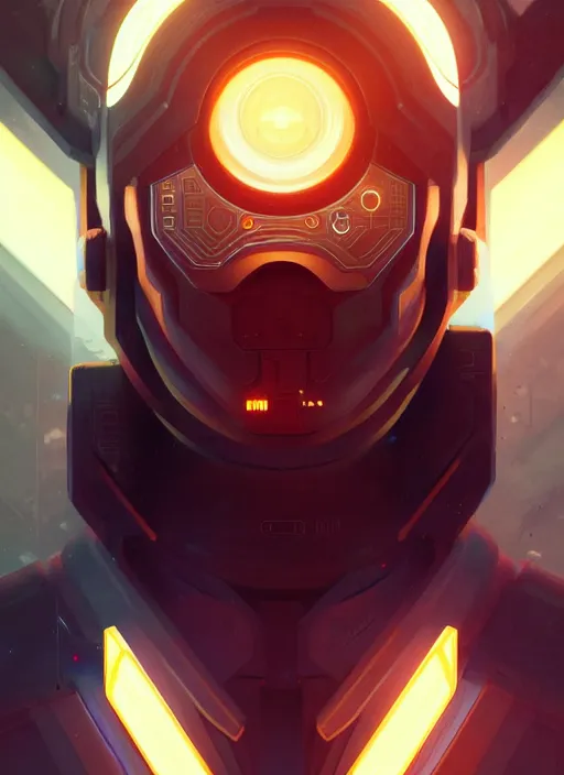 Image similar to symmetry!! portrait of space soldier, tech wear, scifi, glowing lights!! intricate elegant, highly detailed, digital painting, artstation, concept art, smooth, sharp focus, illustration, art by artgerm and greg rutkowski and alphonse mucha