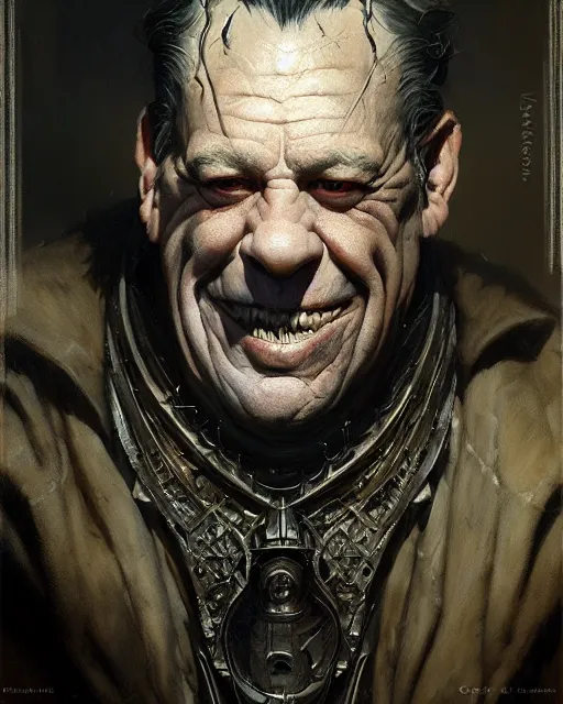 Prompt: portrait of lon chaney jr woldman universal pictures, fantasy character portrait, ultra realistic, concept art, intricate details, highly detailed by greg rutkowski, gaston bussiere, craig mullins, simon bisley