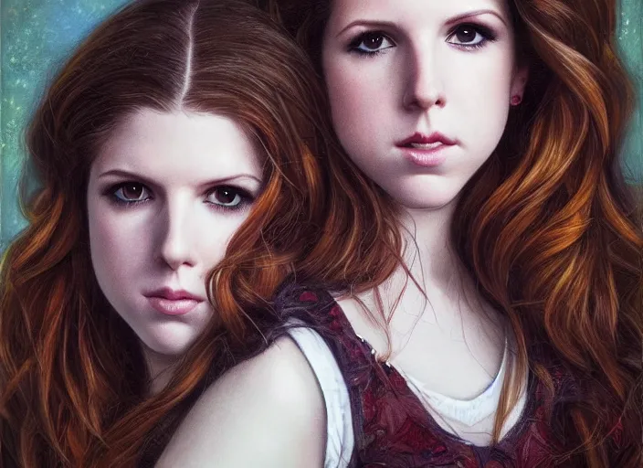 Image similar to a highly detailed beautiful portrait anna kendrick, james gurney, james jean