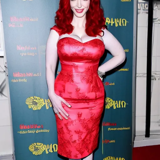 Image similar to Christina Hendricks with qipao dress,