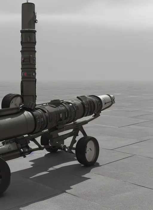 Prompt: octane render of a rocket launcher