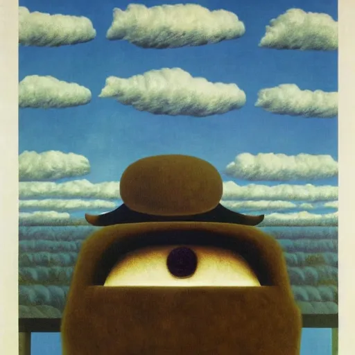 Image similar to Twitter as Monster by René Magritte