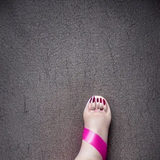Image similar to obese man with long pink stiletto nails, 4 k, 8 k, shot by jimmy nelson