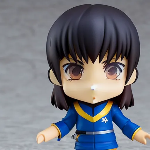 Image similar to an anime nendoroid of spock, detailed product photo