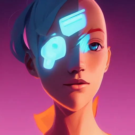 Image similar to face icon stylized minimalist megan man x, loftis, cory behance hd by jesper ejsing, by rhads, makoto shinkai and lois van baarle, ilya kuvshinov, rossdraws global illumination