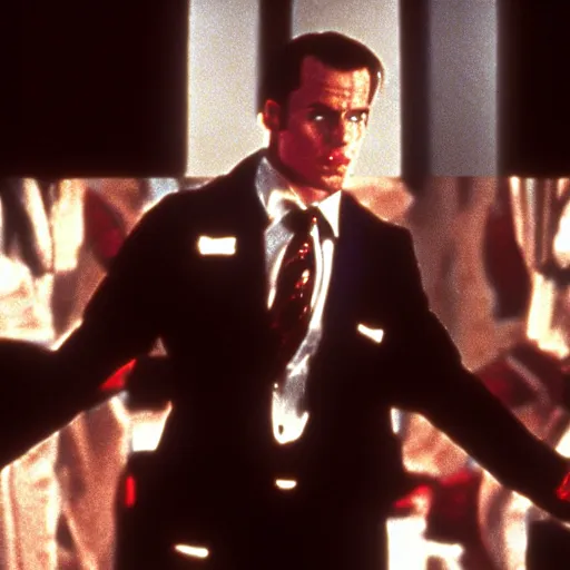 Prompt: God Jupiter in American Psycho (1999)