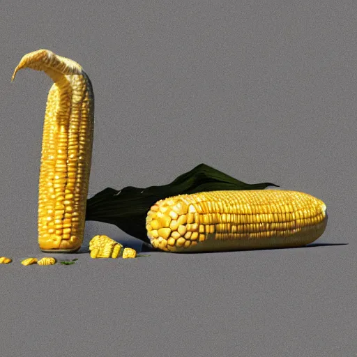 Image similar to hyperrealistic dslr film still of corn on the cob with 2 human ears, realistic ears, stunning 8 k octane comprehensive 3 d render, inspired by istvan sandorfi & greg rutkowski & unreal engine, perfect symmetry, dim volumetric cinematic lighting, extremely hyper - detailed, incredibly real lifelike attributes & flesh texture, intricate, masterpiece, artstation, stunning