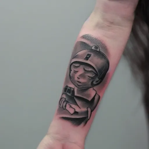 Image similar to konata izumi, tattoo on arm