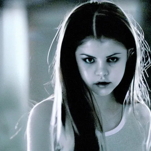 Image similar to A still of Selena Gomez as Samara in The Ring (2002)