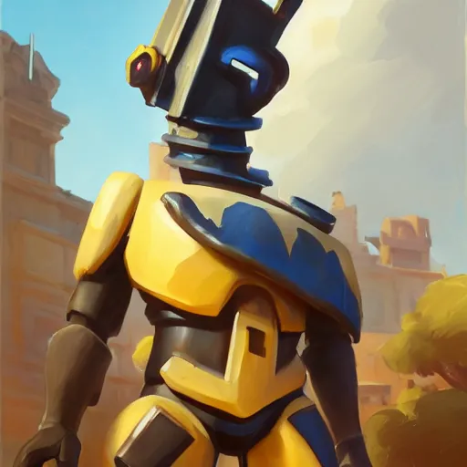 Image similar to greg manchess portrait painting of partially armored peely from fortnite as overwatch character, medium shot, asymmetrical, profile picture, organic painting, sunny day, matte painting, bold shapes, hard edges, street art, trending on artstation, by huang guangjian, gil elvgren, ruan jia, greg rutkowski, gaston bussiere