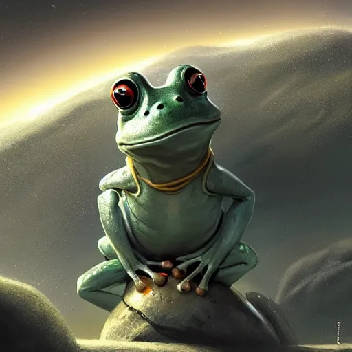 Image similar to a frog on a mysterious planet named kapla 8 2 by david rutkowski, by artgem