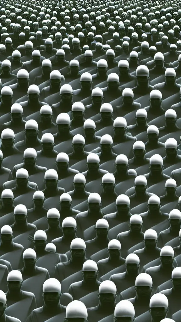 Image similar to army of Obama clones the size of the Hulk by Beeple, 4K