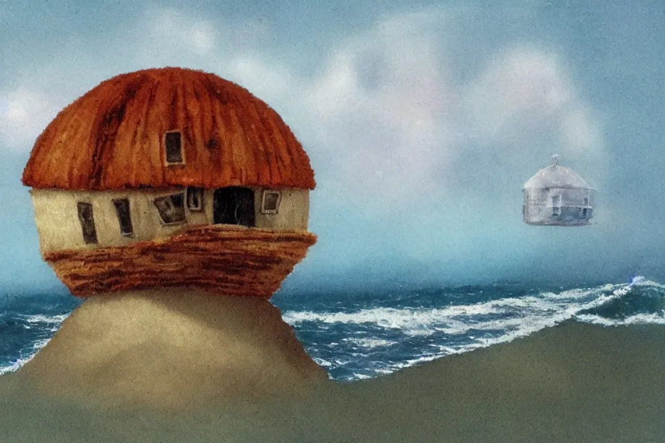 Prompt: seashell house in the style of john harris