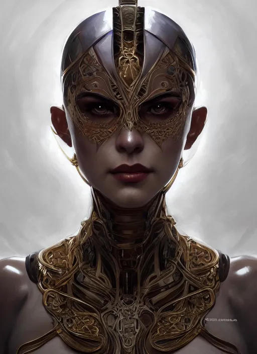 Image similar to symmetry!! mileena, male, machine parts embedded into face, intricate, elegant, highly detailed, digital painting, artstation, concept art, smooth, sharp focus, illustration, art by artgerm and greg rutkowski and alphonse mucha, 8 k