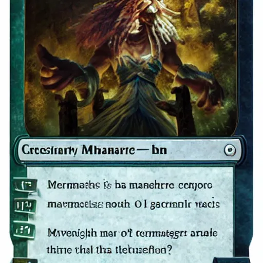 Image similar to mathematician magic the gathering card, overpowered, the gatherer