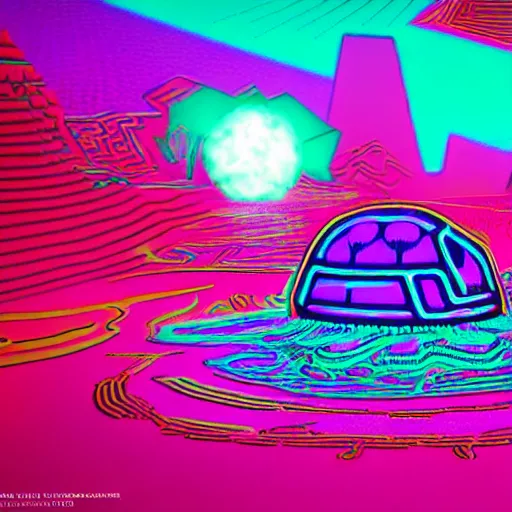 Image similar to otherworldly hovering synthwave land disk dingo pulsar phantasm can , by Jane Graverol and Keith Haring and Ross Tran , Global Illumination , #micro , tiki