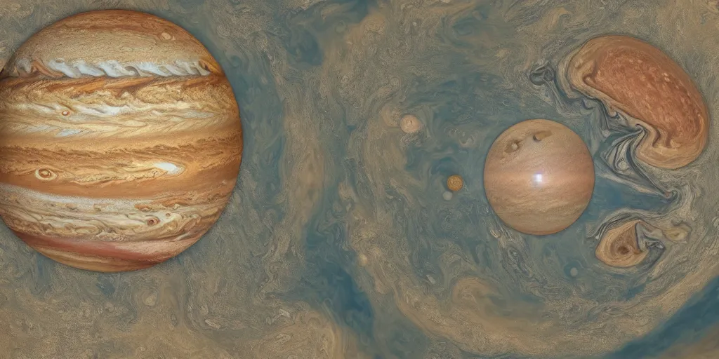 Prompt: jupiter world map texture