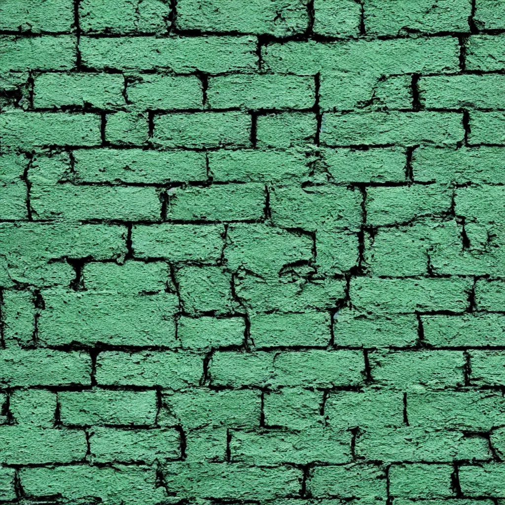 Prompt: green painted brick texture