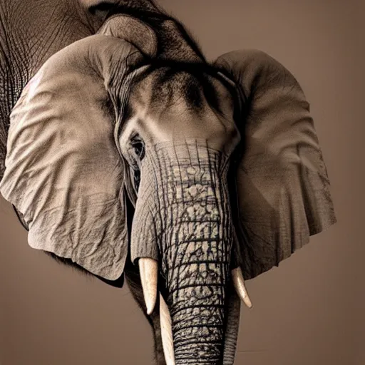 Prompt: a cat - elephant - hybrid, animal photography