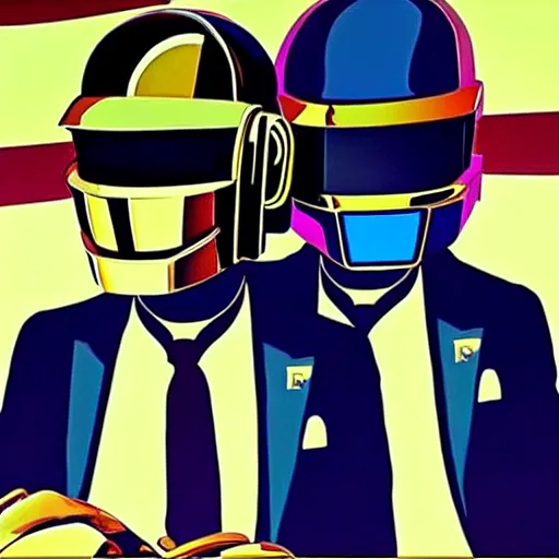 Image similar to daft punk joe biden