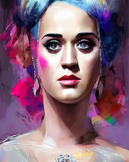 Prompt: highly detailed homeless katy perry portrait in breathtaking wedding dress, ismail inceoglu, nielly