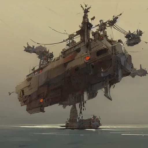 Image similar to flying ship by Ian McQue