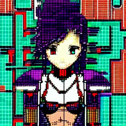 Prompt: pixelart anime cyberpunk