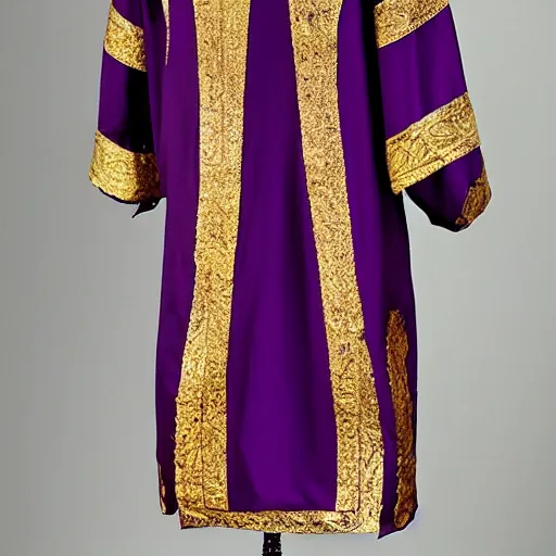 Image similar to Intricate, Byzantine, Exquisite, Regal, Royal, Tyrian purple gilded medieval byzantine tunic