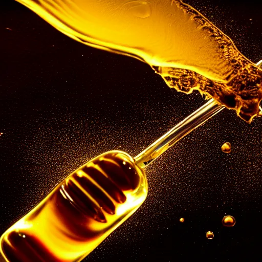 Image similar to honey dipper!!, dripping honey, onto the planet earth!! highly detailed, dynamic shadows, 4 k, wallpaper, professional photo, caustics