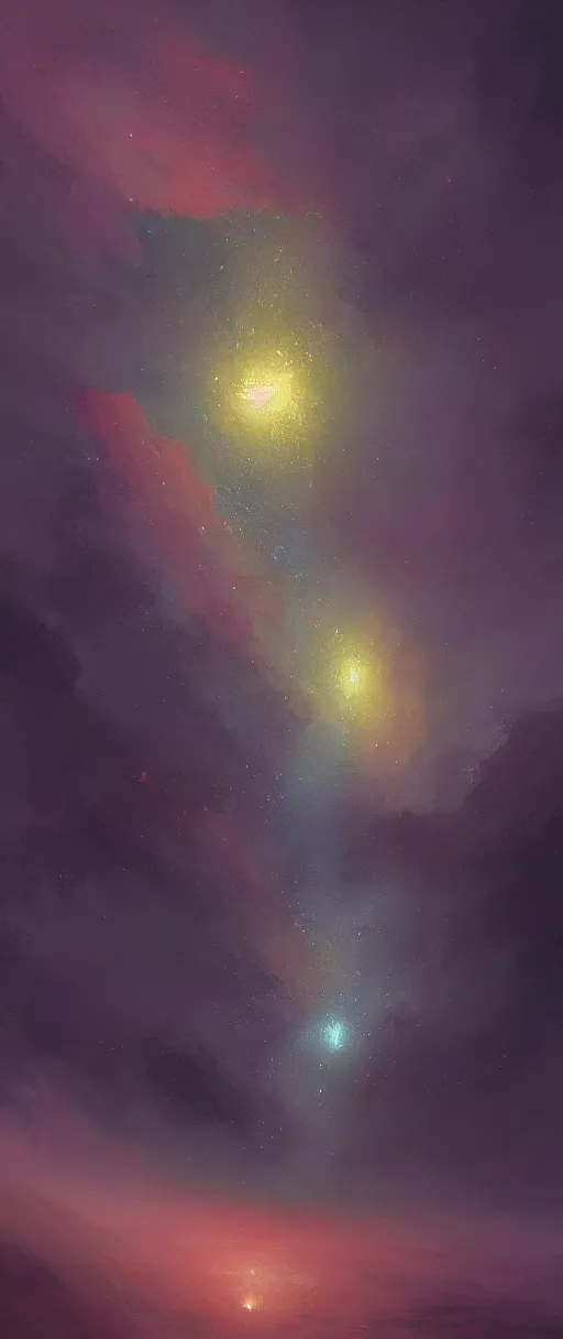 Prompt: A painting of a vertical galaxy trending on artstation in the style of Greg Rutkowski