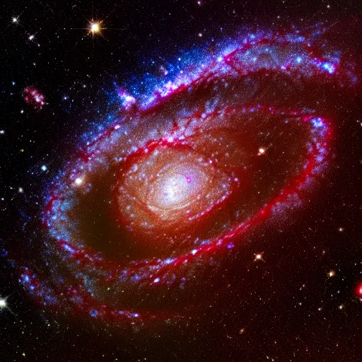 Image similar to hand-shaped galaxy, taken by a telescope, 4K, 8K, Universe, HDR, digital art