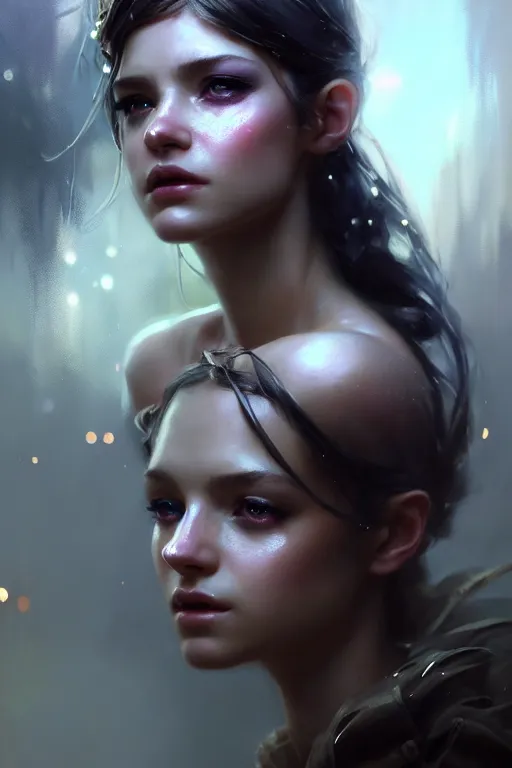 Image similar to cinematic shot of an epic portrait of a fairy dressed in military clothes, shiny skin, beautiful eyes, beautiful, small details, night setting, realistic poster with volumetric light from craig mallism, artgerm, jeremy lipkin and michael garmash, unreal engine, radiant light, detailed and complex environment, digital art, trends at art station, a masterpiece