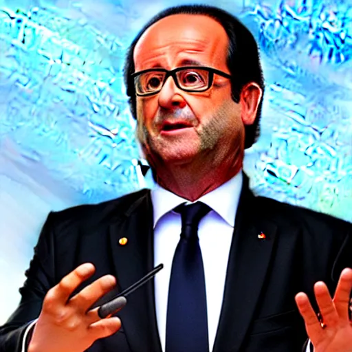 Image similar to François hollande is a super saiyan, by easo andrews