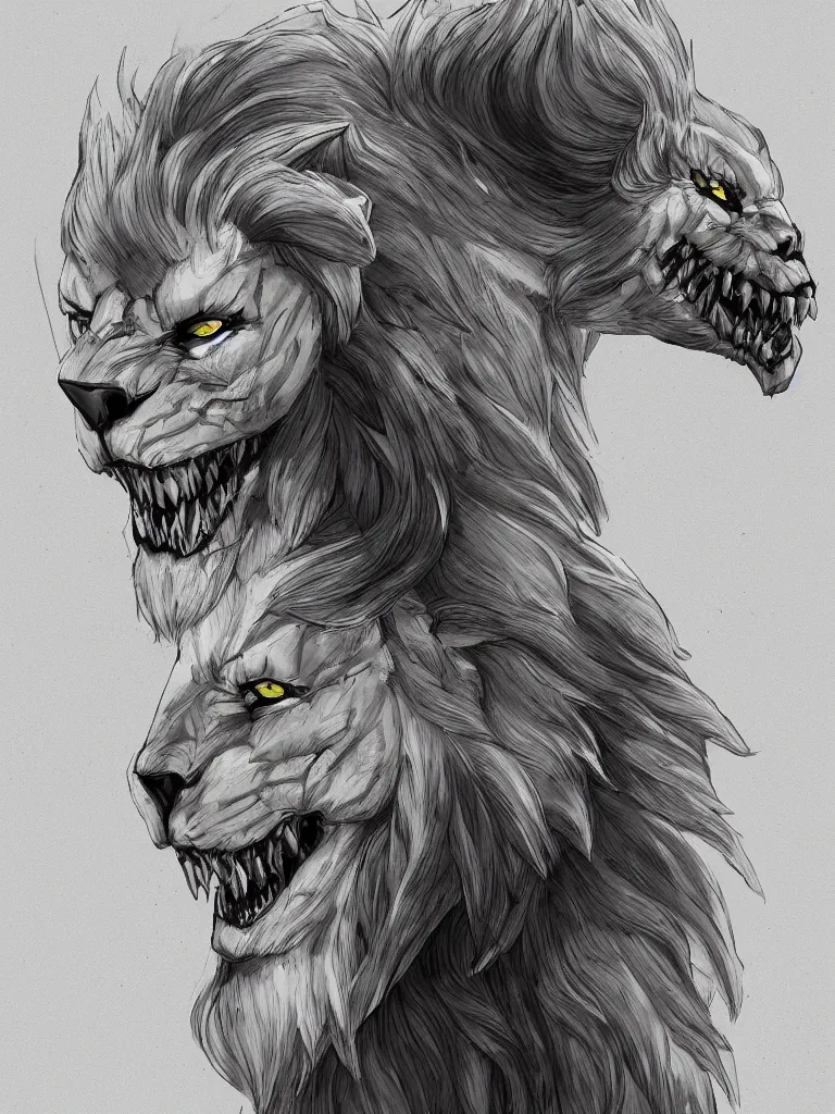 Prompt: An armored white lion in the style of Elden Ring by Keita Okada trending on ArtStation