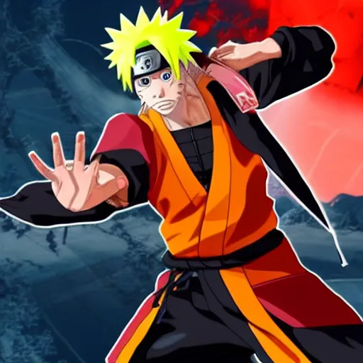 Prompt: Naruto as a Tekken character