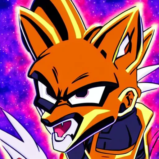 Prompt: A fox in the style of Dragonball Z, fox, anime, artstation, highly detailed