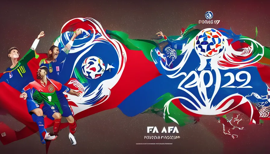 Prompt: fifa world cup 2 0 2 6 in canada, mexico and usa, logo concept, hyperdetailed, artstation, cgsociety, 8 k