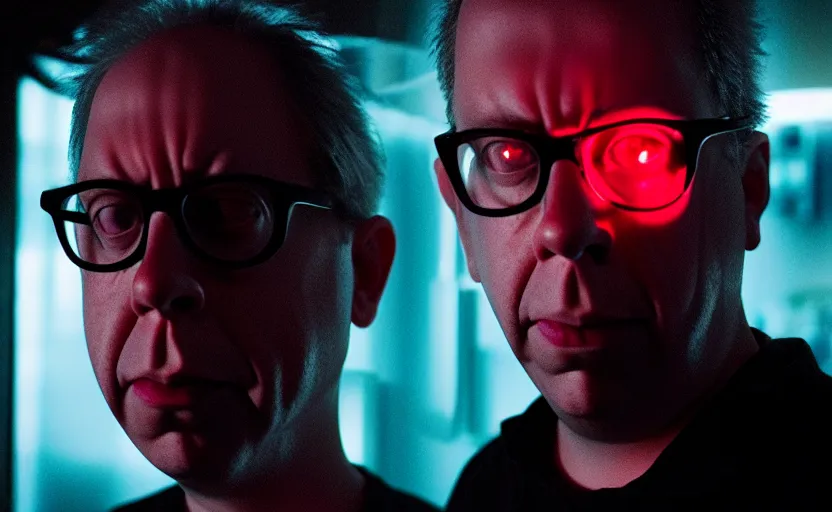 Prompt: cinestill 5 0 d candid photographic portrait by david cronenberg of todd solondz, modern cyberpunk moody emotional cinematic, closeup, pouring rain menacing lights shadows, 8 k, hd, high resolution, 3 5 mm, f / 3 2, ultra realistic faces, ex machina