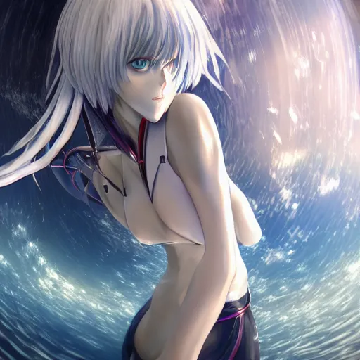 Prompt: Rei Ayanami female anime character, technological big shiny silver liquid chrome rings, inside an otherworldly planet, closed eyes, long silky thick gorgeous clean hair flowing on the wind, female goddess born from the cosmics, alternate universe, shot from the ground by Yoshiyuki Sadamoto, otherworldly experimental environment concept, digital art, trending on artstation, low level, 4K UHD image, octane render, Howl's Moving Castle, tranquil divine observer Nymph by ismail inceoglu nicola samori dragan bibin hans thoma greg rutkowski Alexandros Pyromallis Nekro, Jeffrey Smith, Surrealism, Rene Margitte illustrated, official anime key media, 8k, Sharp, zdzisław beksiński, highly detailed