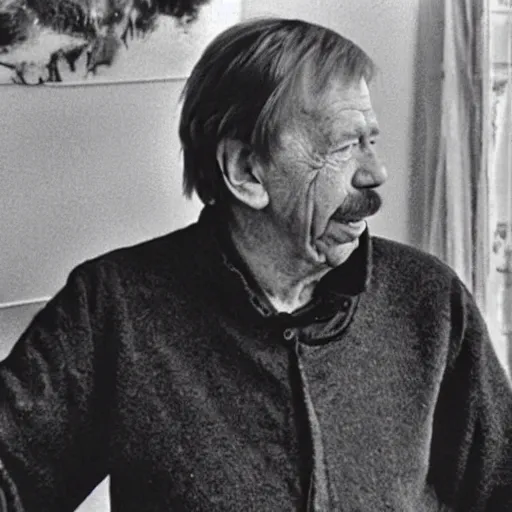 Image similar to vaclav havel on a still of jan svankmajer movie