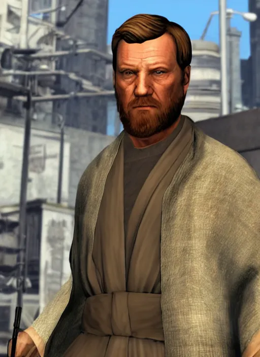 Prompt: obi wan kenobi in gta iv