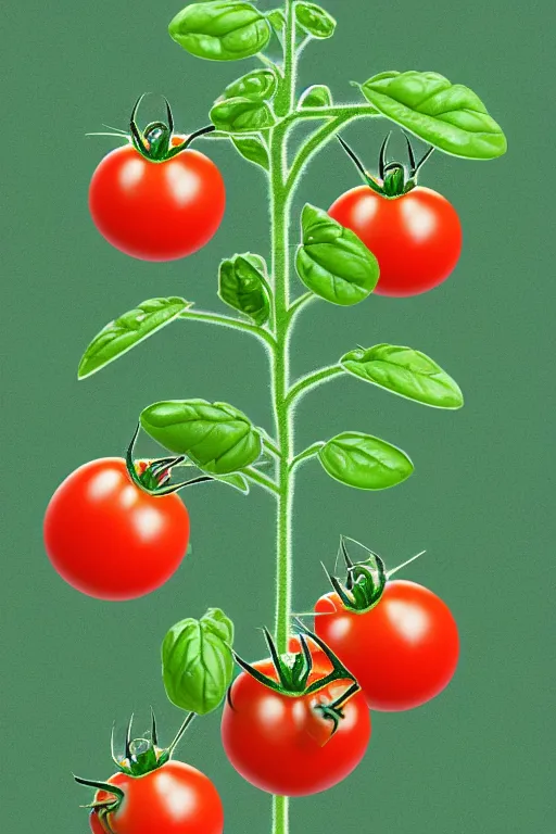 Tomato Tree Vector Art Icons and Graphics for Free Download