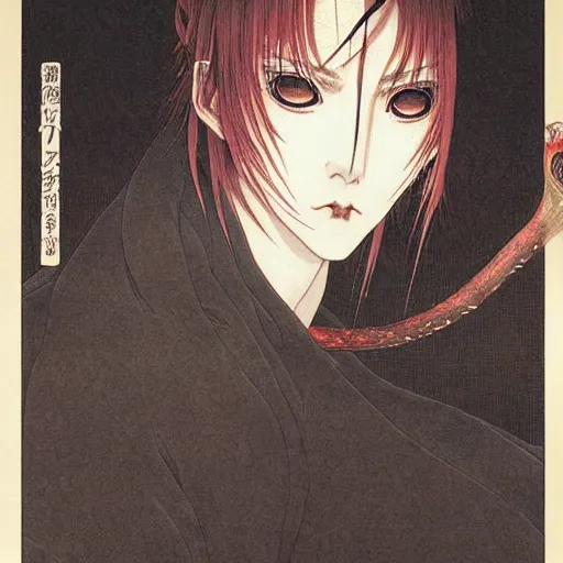 Prompt: prompt : portrait of muse soft light painted by takato yamamoto, rinnegan eyes inspired by ninja anime, smooth face feature, intricate oil painting, high detail, sharp high detail, manga and anime