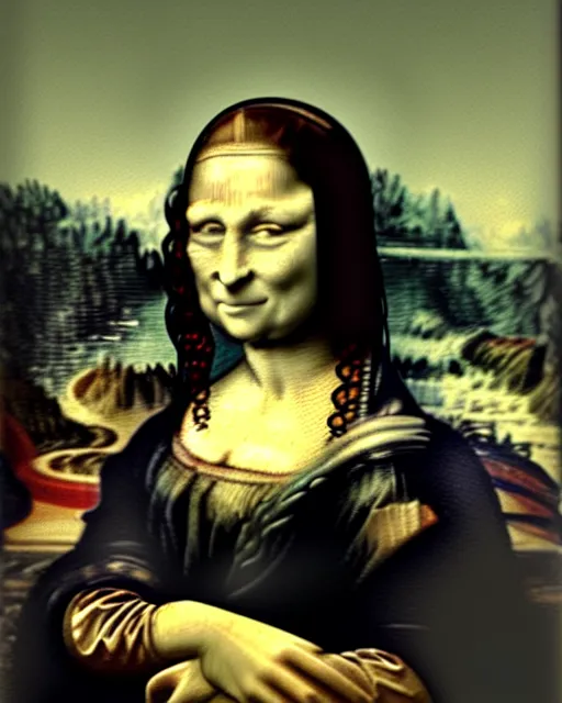 Image similar to van gogh mona lisa