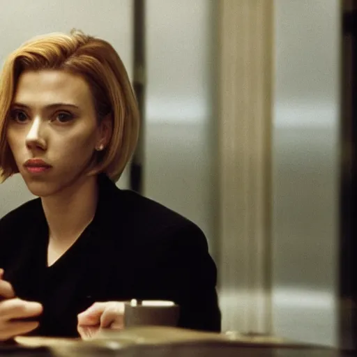 Image similar to intimate movie still of scarlett johansson in lost in translation