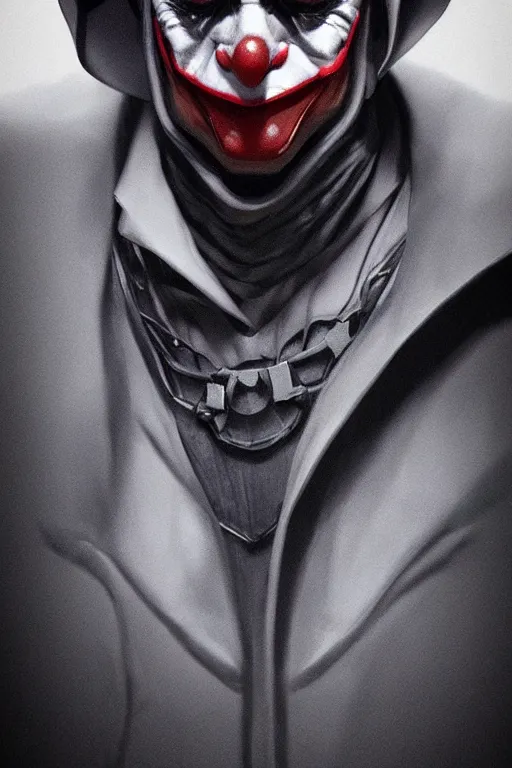 Image similar to Joker wearing sith vader's armor, full character, artstation, highly detailed, highly realistic