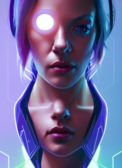 Prompt: symmetry! portrait of kaitlin olson, sci - fi, tech wear, glowing lights!! intricate, elegant, highly detailed, digital painting, artstation, concept art, smooth, sharp focus, illustration, art by artgerm and greg rutkowski and alphonse mucha