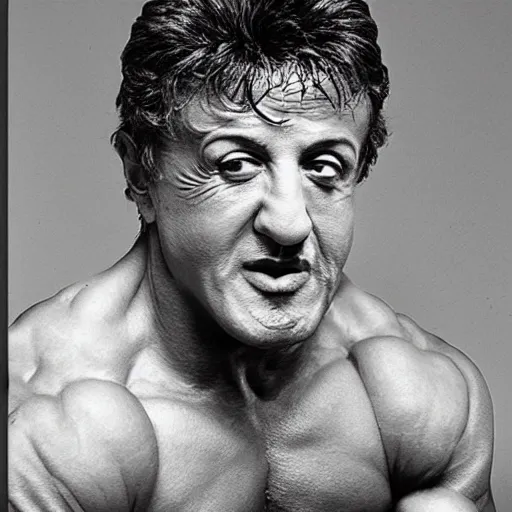 Image similar to stallone made of potatoes