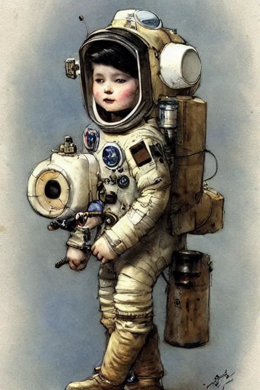 Image similar to (((((portrait of boy dressed as steampunk astronaut costume . muted colors.))))) by Jean-Baptiste Monge !!!!!!!!!!!!!!!!!!!!!!!!!!!